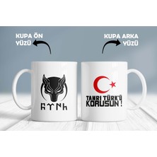 Berilden Store Börü Göktürkçe Türk - Ay-Yıldız - Tanrı Türk’ü Korusun Yazılı Türk Milliyetçi Kupa Bardak