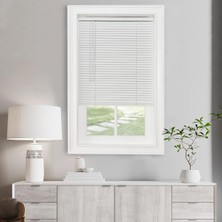 Achim Home Decor Akülü Mini Stor Perde, 46 cm Genişlik x 107 cm Uzunluk, Inci Beyazı, 2.5 cm Ç
