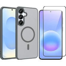 Vendas Galaxy S26 FE Kılıf M-safe Şarj Özellikli Zore Babet Kapak + Cam Ekran Koruyucu