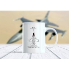 Berilden Store F-16 Fighting Falcon Savaş Uçağı Kupa Bardak - Tasarım 2