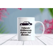 Berilden Store Nostaljik Türk Otomobili Baskılı Yıllardır Küllenmiş Aşkın Var Bende Yazılı Kupa