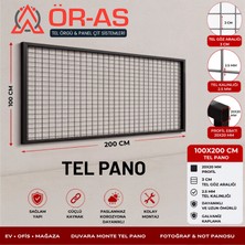 Raf Tel Pano Stand Duvar Askılığı - Ayakkabı Askılığı (- 100 cm x 200 cm -)-(-Sık Telli -)