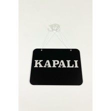 Mağaza Açık Kapalı Tabelası Pleksi - 20 * 15 cm - Aynalı Gümüş Pleksi