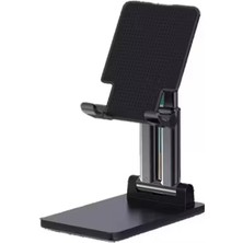 JX-008 Çok Amaçlı Ayarlanabilir Cep Telefonu Standı Masaüstü Telefon Tutucu Siyah