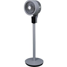 Baleno Sf 8 Baac 3D Salınım 20 cm Uzaktan Kumandalı Vantilatör Platinum Gray Zemin Montajı