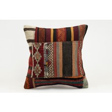 Kilim Wholesale El Yapımı Kilimden Yapılmış Vintage Kırlent Kılıfı, Yün, 40X40 cm