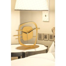 Maceire Gold Eskitme Metal Dekoratif Masa Üstü Saati 24X22CM Mms-M
