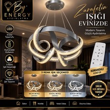 Kristal LED Avize (Gri)