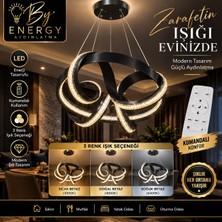 Kristal LED Avize (Siyah)