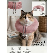 Pembe M Beden Yumuşak Ayarlanabilir Kedi ve Köpek Koruyucu Elizabeth Boyunluğu