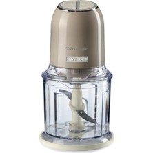 Ariete Vintage Doğrayıcı Bej 0438/03-2 Hız Kademeli, 2 Buton ve 4 Paslanmaz Çelik Bıçak, Sebz