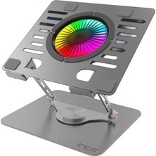 Inca Empousa 702GMS 360° Dönebilen 110MM Rgb Fanlı Gamıng 10-17' Notebook Soğutucu Stant