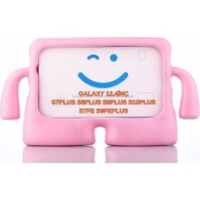 Galaxy Tab S9 Fe Plus S7 FE/S8/S9/S10 Plus 12.4inç Uyumlu Çocuklara Özel Silikon Kılıf - Pembe Açık
