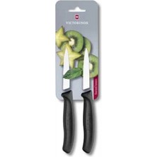 Victorinox 6.7633.B 8cm Siyah 2li Tırtıklı Soyma Bıçağı, Blisterli Paket