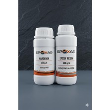 Epoxar Şeffaf Epoksi Reçine 0,75 kg 2:1 Profesyonel Set Takı Masa Hobi Için Yüksek Parlaklık