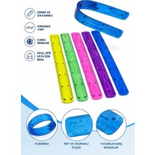Nistabolje Esnek Cetvel Kırılmaz Cetvel 30 cm Karışık Renkler
