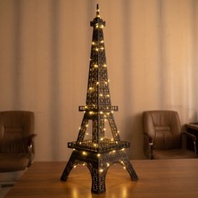 Minyaturia Eyfel Kulesi Maket Yapım Seti 64 Cm, Kendin Yap LED Işıklı Ahşap Maket, Dekoratif Hobi Seti