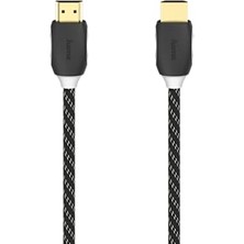Siyah, Örgü Kaplamalı Altın Uçlu Hs HDMI Ethernet Kablosu 1.5