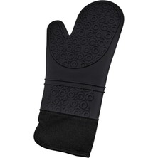 Silikon Fırın Eldiveni, Isıya Dayanıklı Mutfak Eldiveni, 37CM, Gray Yanmaz Yapışmaz Silikon F
