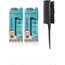 Saç Şekillendirici Pudra Toz Wax Mat Effect X2 Profesyonel Topuz Fırçası Krepe 3043 3'lü
