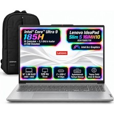 Lenovo Ideapad Slım 5 16IMH10 Intel Core™ Ultra 9 185H 32GB 512GB SSD Windows 11 Pro 16" 83V70057TRS1 Taşınabilir Bilgisayar + Snertech Çanta