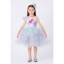 Ugly Duck Pamina 03-07 Yaş Arası Bedenler Denizkızı Kostüm Elbise - Çok Renkli