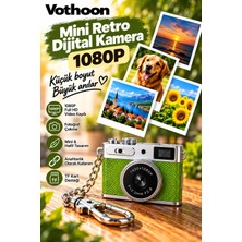 Vothoon Mini Retro Dijital Kamera 1080P Full Hd Fotoğraf & Video Çekimi LCD Ekran Mini Kamera Tf Kart Destekli