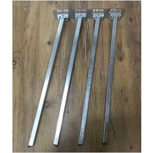 Hamadex Katlanır Metal Sofra Ayağı, 70 Cm, Gümüş Renk, 4'lü Set, Yer Sofrası Için, Masa Ayağı (40 Cm)
