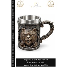 Denguva #kupa Metal Figürlü 3 D Kabartmalı Paslanmaz Çelik Kupa Bardak ALK6336
