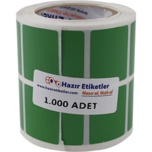 Store Kırılgan Güvenlik Etiketi, 30MM x 25MM Ruloda 1000 Adet Yeşil Renk Elektronik Etiketi, Rulonun Kuka Çapı 40MM'DIR