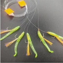 Silikon At Çek Takımı (2 Ad) Silikon Balıklı Çapari 3,5 cm Fıstık