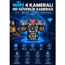 Linadex Wifi 4 Kameralı Hd Güvenlik Kamerası