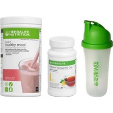Herbalife Shaker Hediyeli Ekonomik Set-13 (Ahududu-Beyaz Çikolata Shake+ Limonlu Çay+ Shaker