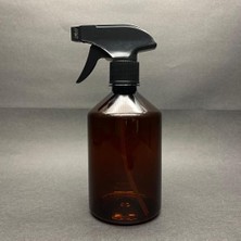 Şişe; 500 ml Siyah Tetik Spreyli Kahverengi Plastik, 500 cc Spreyli Plastik Şişe x 4 Adet