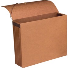Store Kapaklı ve Kordon KAPATMALI%100 Geri Dönüşümlü Genişleyen Dosya Cüzdanı, Güçlendirilmiş, 5-1/4" Genişletme, Mektup Boyutu, Redrope, Kutu Başına 10 (71198)