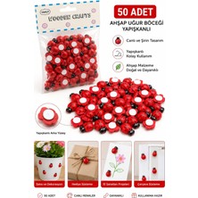 Store 50 Adet Minyatür Ahşap Uğur Böceği Sticker – El Işi Scrapbook & Dıy Süsleme Aksesuarı