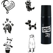 Çocuksu Modeller Spray Tattoo Geçici Dövme Yapma Seti Sprey Dövme Kiti
