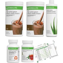 Herbalife Shake Çikolata 2 Adet + Ahududu Çay + Aloe Vera + Thermo Complete + Diyet Listesi