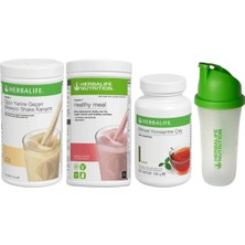 Herbalife Shaker Hediyeli Aylık Set-8 Vanilyalı +1AD Ahududu Shake+ 100GR Klasik Çay+ Shaker