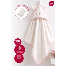 Bebekevi Kapüşonlu Bebek Banyo Havlusu %100 Pamuk Bebek Havlu Oeko-Tex® Havlu Kundak