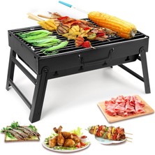 Store Kömür Izgarası, Barbekü Izgarası, Katlanır, Taşınabilir, Hafif, Sigara Içen Mangal, Barbekü Izgarası, Küçük Masa, Masa Üstü Açık Hava Izgarası, Kamp, Piknik, Bahçe, Plaj Partisi Için 40 x 40 cm x