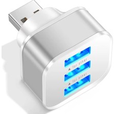 Store USB Hub 3 Portlu Çoklayıcı Adaptör Bilgisayar ve Laptop Için USB 2.0 Çoklayıcı Adaptör 6075