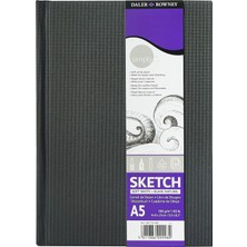 Store Daler-Rowney Simply Medium Grain 100 G/m² Sert Kapak, A5 Eskiz Defteri, Yumuşak Beyaz, 54 Yaprak, Giriş Seviyesi Eskiz Defteri, Öğrenciler ve Hobiler Için Ideal