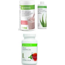 Herbalife Ahududu Beyaz Çikolata Shake Aloe Suyu  Klasik Çay Set