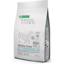 Beyaz Tüylü Kediler Için Tahılsız Ringa Balıklı Kuru Kedi Maması 1,5 kg