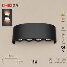 Store Dış Mekan LED Aplik 15 Watt Amber Cata Kapri 4'lü Aplik CT-8013A