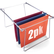 Store Askılı Dosya Çerçevesi, Mektup Boyutu, Ayarlanabilir 30,5 cm Ila 45,5 Cm, 2 Adet (1'li Paket) Gümüş