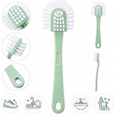 Store Çok Amaçlı 5 Taraflı Temizlik Fırçası – Ayakkabı, Mutfak ve Banyo Için Sert Kıllı Ergonomik Temizlik Fırçası, 20 cm