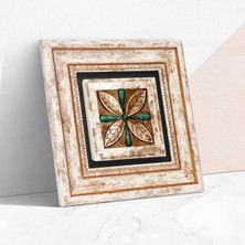 Store Fas Desenli Vintage Taş Duvar Tablosu - Çerçeveli Taş Tablo - Dekoratif Duvar Sanatı - Modern Ev ve Ofis Duvar Dekoru T1-36