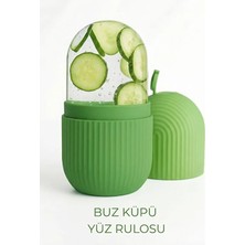Silikon Yüz Buz Masaj Rulosu, Soğuk Terapi, Gözenek Sıkılaştırıcı, Ödem ve Şişlik Giderici